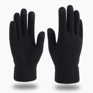 1pair Winter And Summer Plush And Thick Touch Screen Large-sized Gloves For Student, Ideal choice for Gifts