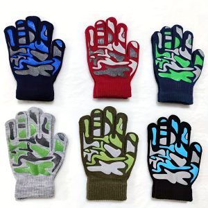 Kids Winter Gloves, Christmas Gifts for kids Children Warm Magic Knit Gloves for Boys Girls